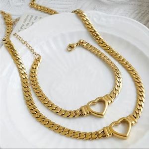 Stainless Steel Set with Gold 18k coat